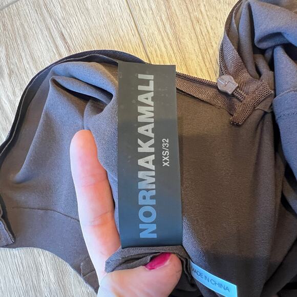 NORMA KAMALI Women's Sleeveless Catsuit With Footsie Size XXS/32 In Chocolate - Picture 11 of 15